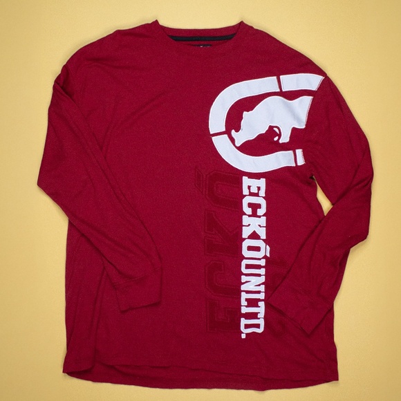Ecko Unltd Red Waffle Knit Long Sleeve Shirt Men's Size 3XL - Picture 1 of 6